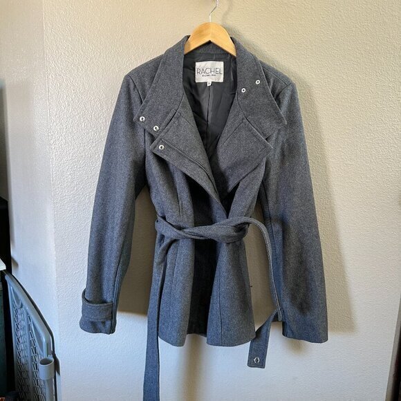 Rachel Roy Wool Blend Gray Coat   Size X-Large - Picture 1 of 7
